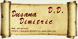 Dušana Dimitrić vizit kartica